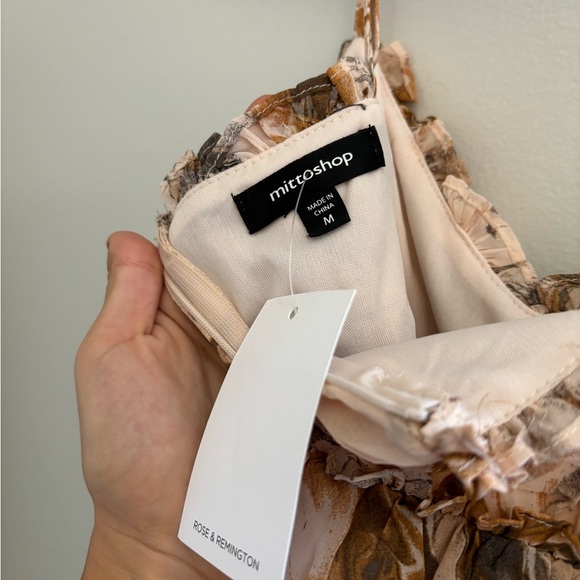 Mittoshop Taupe Marbled Midi Dress -size M - Picture 3 of 3